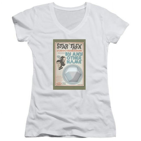Trevco Star Trek & Tos Episode 51 Junior V-Neck Cotton T-Shirt, White - Small