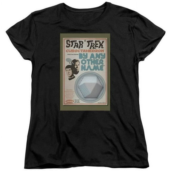 Trevco CBS1988B-WT-3 Star Trek & Tos Episode 51 Short Sleeve Cotton Women T-Shirt, Black - Large