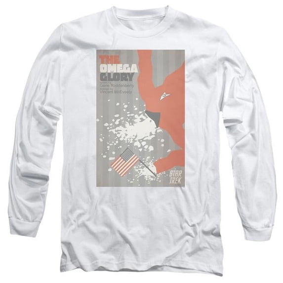 Trevco CBS1989-AL-6 Star Trek & Tos Episode 52 Long Sleeve Adult Cotton 18-1 T-Shirt, White - 3X