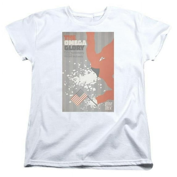 Trevco CBS1989-WT-4 Star Trek & Tos Episode 52 Short Sleeve Cotton Women T-Shirt, White - Extra Large