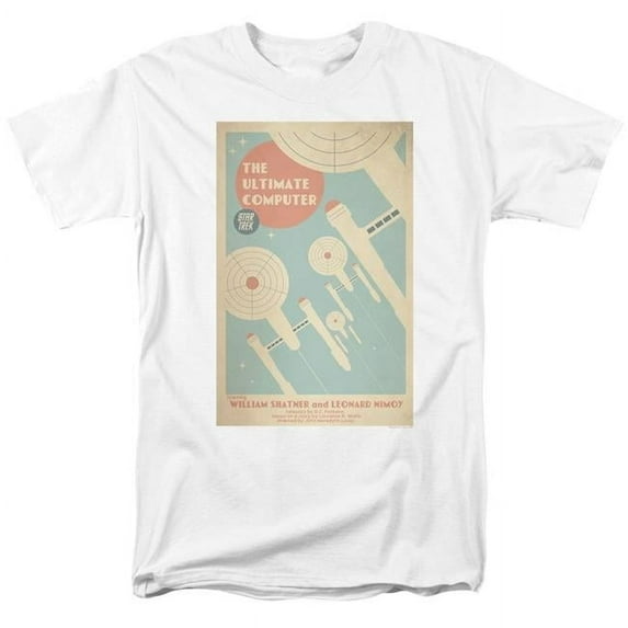 Trevco CBS1990-AT-8 Star Trek & Tos Episode 53 Short Sleeve Adult Cotton 18-1 T-Shirt, White - 5X
