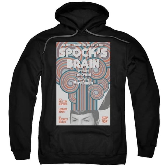 Trevco CBS1993B-AFTH-8 Star Trek & Tos Episode 56 Adult Cotton & Polyster Pull-Over Hoodie, Black - 5X