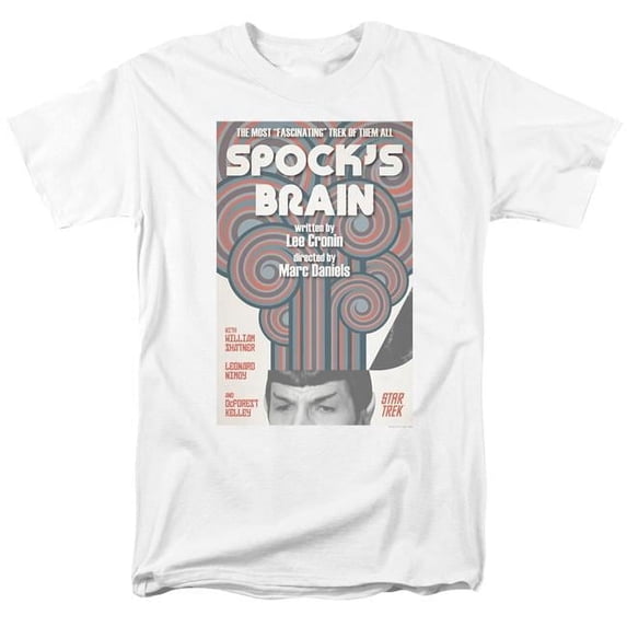Trevco CBS1993-AT-8 Star Trek & Tos Episode 56 Short Sleeve Adult Cotton 18-1 T-Shirt, White - 5X