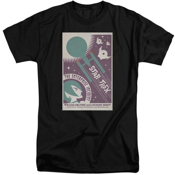 Trevco Star Trek & Tos Episode 57 Short Sleeve Cotton Adult Tall Fit T-Shirt, Black - 2X