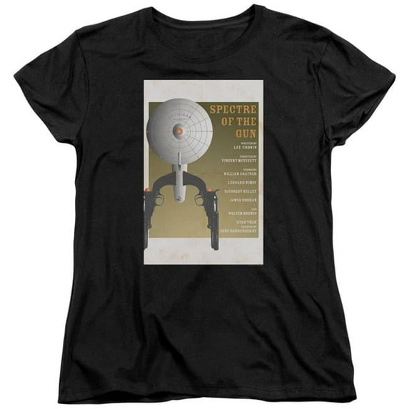 Trevco Star Trek & Tos Episode 61 Short Sleeve Cotton Women T-Shirt, Black - 2X