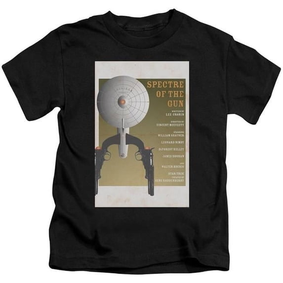 Trevco CBS1998B-KT-2 Star Trek & Tos Episode 61 Short Sleeve Juvenile Cotton 18-1 T-Shirt, Black - Medium - 5-6