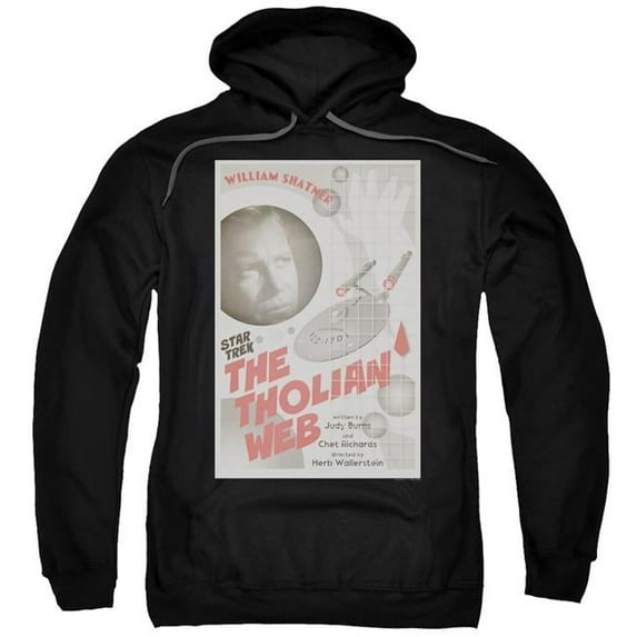 Trevco Star Trek & Tos Episode 64 Adult Cotton & Polyster Pull-Over Hoodie, Black - Large