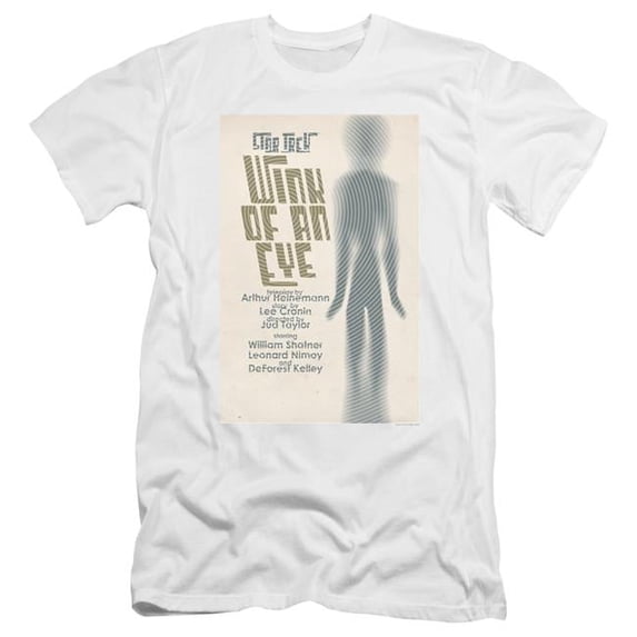 Trevco Star Trek & Tos Episode 66 Adult Cotton Premium Canvas Brand Slim Fit 30-1 T-Shirt, White - Large