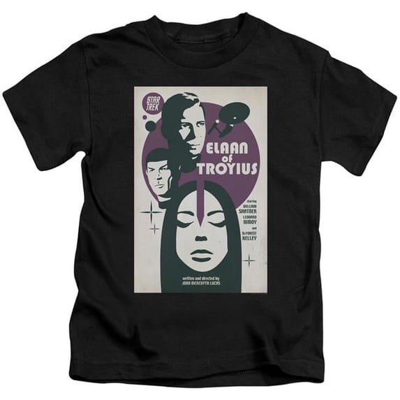 Trevco Star Trek & Tos Episode 68 Short Sleeve Cotton Juvenile 18-1 T-Shirt, Black - Medium - 5-6