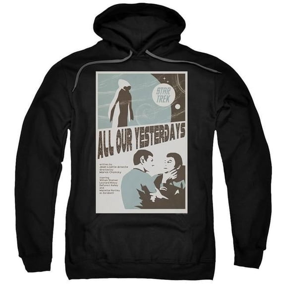 Trevco CBS2015B-AFTH-7 Star Trek & Tos Episode 78 Adult Cotton & Polyster Pull-Over Hoodie, Black - 4X