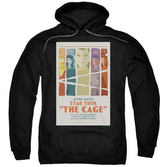 Trevco Star Trek & Tos Episode 80 Adult Cotton & Polyster Pull-Over Hoodie, Black - Medium