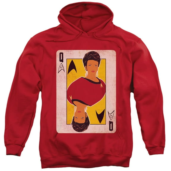Trevco Star Trek-Tos Queen - Adult Pull-Over Hoodie - Red- Large
