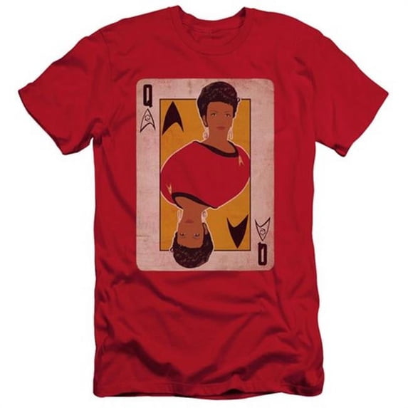 Trevco Star Trek-Tos Queen - Short Sleeve Adult 30-1 Tee - Red- Extra Large