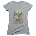 thumbnail image 1 of Trevco Star Trek-Vintage Collage - Junior V-Neck Tee - Heather- Small, 1 of 1
