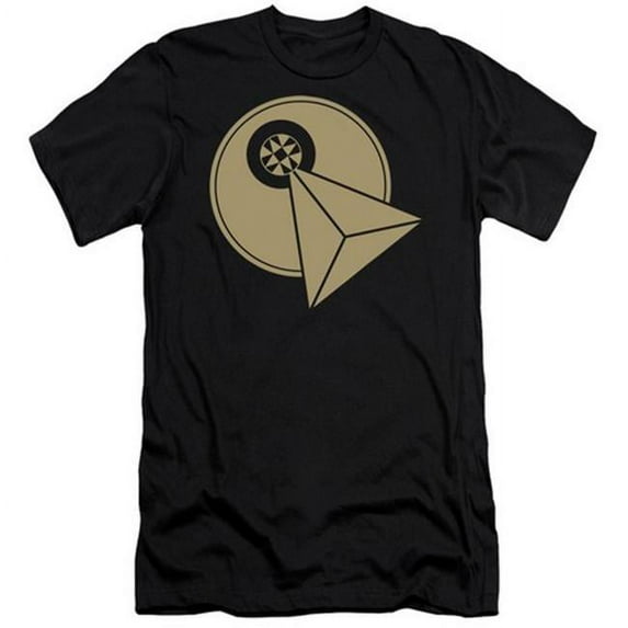 Trevco Star Trek-Vulcan Logo - Short Sleeve Adult 30-1 Tee - Black- 2X