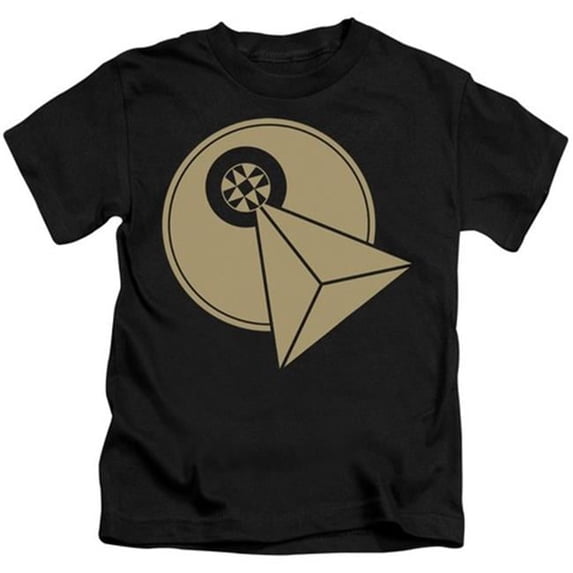 Trevco Star Trek-Vulcan Logo - Short Sleeve Juvenile 18-1 Tee - Black- Medium 5-6