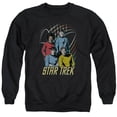 thumbnail image 1 of Trevco CBS398-AS-4 Star Trek & Warp Factor 4 Adult Crewneck Sweatshirt, Black - Extra Large, 1 of 1
