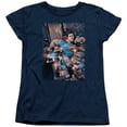 thumbnail image 1 of Trevco Superman-Action Comics No.1 - Short Sleeve Womens Tee - Navy- Extra Large, 1 of 1