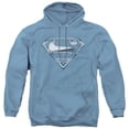 thumbnail image 1 of Trevco   Superman & Tribal Chrome Shield Adult Pull Over Hoodie, Carolina Blue - 2X, 1 of 1