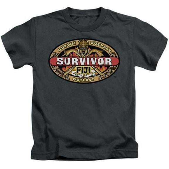 Trevco Survivor-Fiji - Short Sleeve Juvenile 18-1 Tee - Charcoal- Small 4