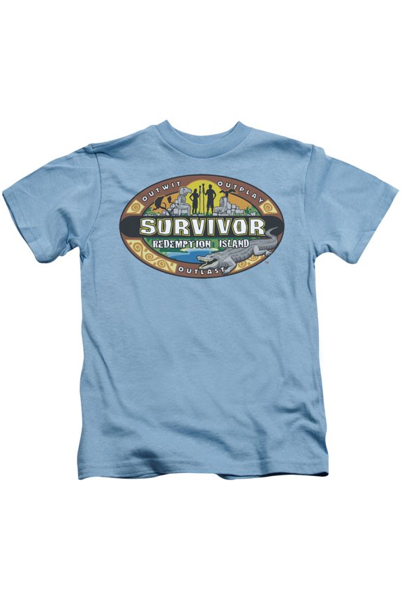 Survivor-Redemption Island - Short Sleeve Juvenile 18-1 Tee - Carolina Blue- Small 4