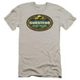 thumbnail image 1 of Trevco  Survivor & South Pacific Premium Canvas Adult Cotton Slim Fit 30-1 T-Shirt, Silver - Extra Large, 1 of 1