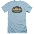 thumbnail image 1 of Trevco Survivor-Worlds Apart Logo - Short Sleeve Adult 30-1 Tee - Light Blue- 2X, 1 of 1