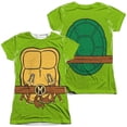 thumbnail image 1 of Trevco  TMNT & TMNT Michelangelo Costume Short Sleeve Junior Poly Crew T-Shirt, White - 2X, 1 of 1