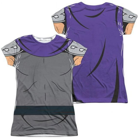 Trevco TMNT & TMNT Shredder Costume Short Sleeve Junior Poly Crew T-Shirt, White - Large