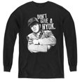 thumbnail image 1 of Trevco  TTS144-YL-1 Three Stooges & Give A Nyuk Youth Long Sleeve T-Shirt, Black - Small, 1 of 1