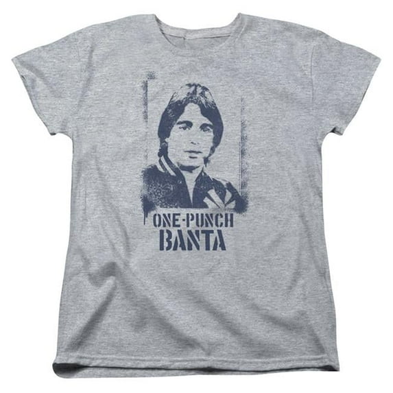Trevco Taxi & One Punch Banta Womens Short Sleeve T-Shirt, Athletic Heather - 2X