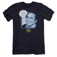 thumbnail image 1 of Trevco  Taxi & Shut Your Trap Premium Canvas Adult Cotton Slim Fit 30-1 T-Shirt, Navy - 2X, 1 of 1