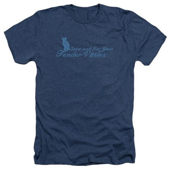 Trevco Tender Vittles-Come And Get Em Adult Heather Tee- Navy - Small