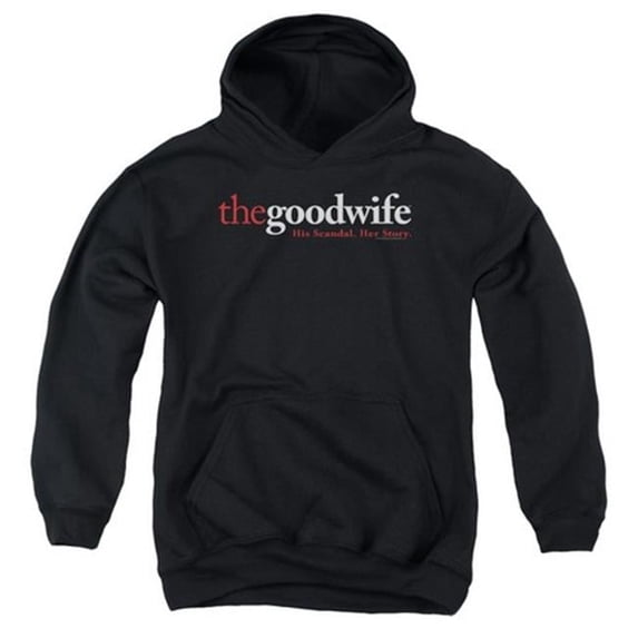Trevco The Good Wife-Logo - Youth Pull-Over Hoodie - Black- Extra Large