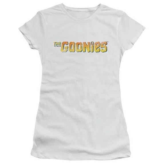 Trevco The Goonies & Logo Short Sleeve Junior Sheer T-Shirt, White - Small