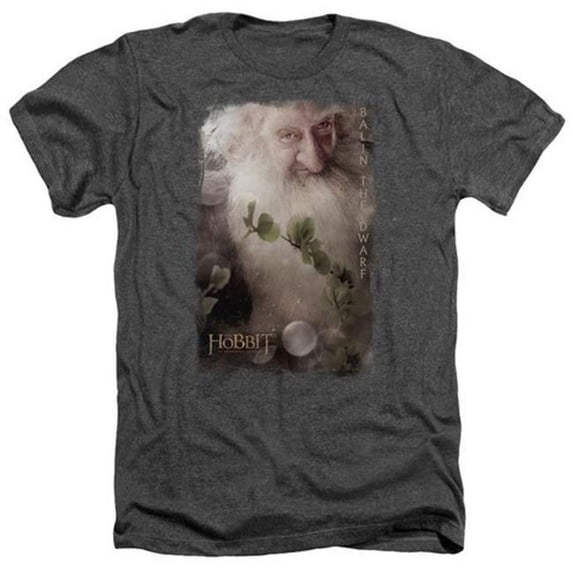 Trevco The Hobbit-Balin Adult Heather Tee- Charcoal - Medium