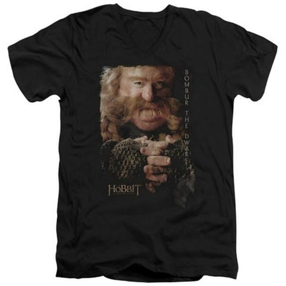 Trevco The Hobbit-Bombur Short Sleeve Adult V-Neck 30-1 Tee- Black - Small