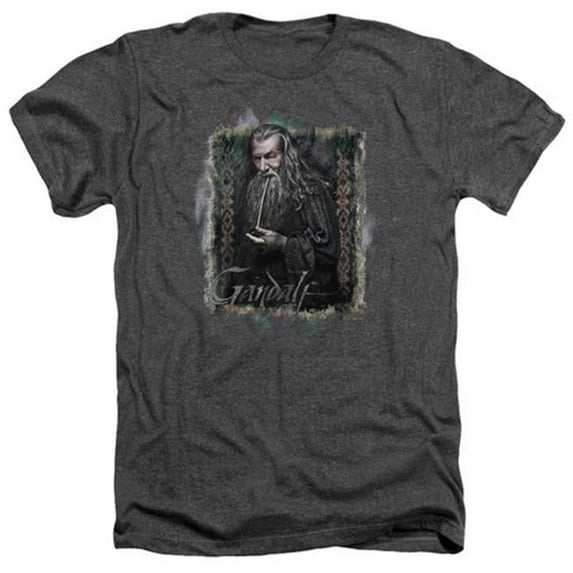 Trevco The Hobbit-Gandalf Adult Heather Tee - Charcoal - Small