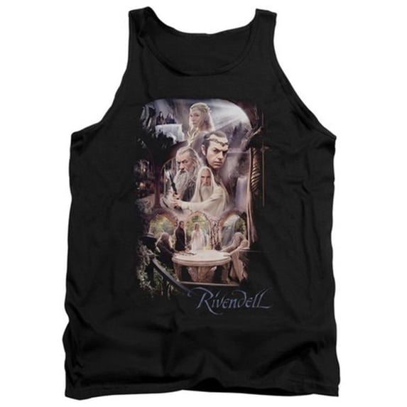 Trevco The Hobbit-Rivendell Adult Tank Top- Black - Large