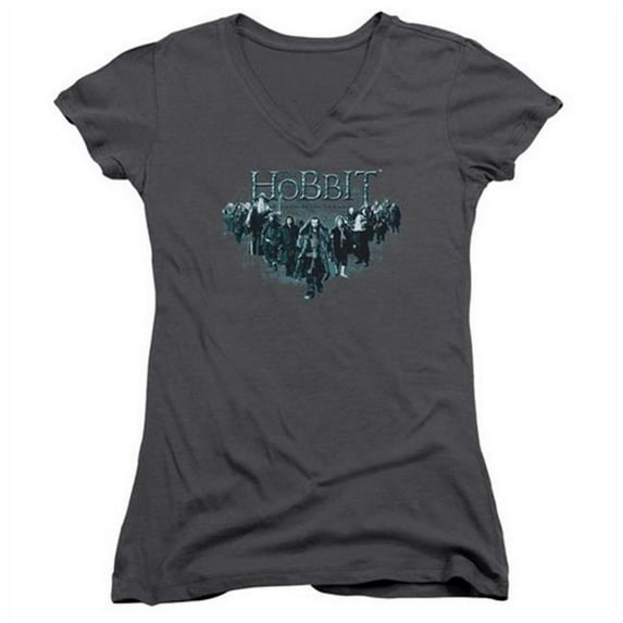 Trevco The Hobbit-Thorin And Company Junior V-Neck Tee- Charcoal - 2X