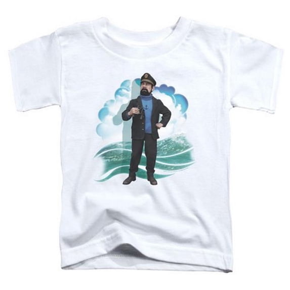 Trevco Tintin-Haddock Short Sleeve Toddler Tee, White - Medium 3T