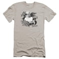 thumbnail image 1 of Trevco  Twilight Zone & Invade Premium Canvas Adult Cotton Slim Fit 30-1 T-Shirt, Silver - Small, 1 of 1