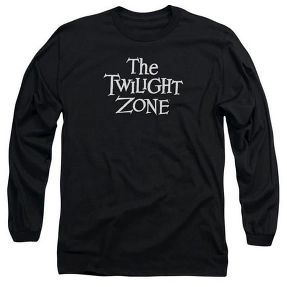 Trevco Twilight Zone-Logo - Long Sleeve Adult 18-1 Tee - Black- Small
