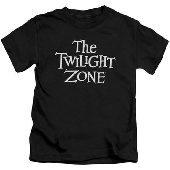 Trevco Twilight Zone-Logo - Short Sleeve Juvenile 18-1 Tee - Black- Medium 5-6