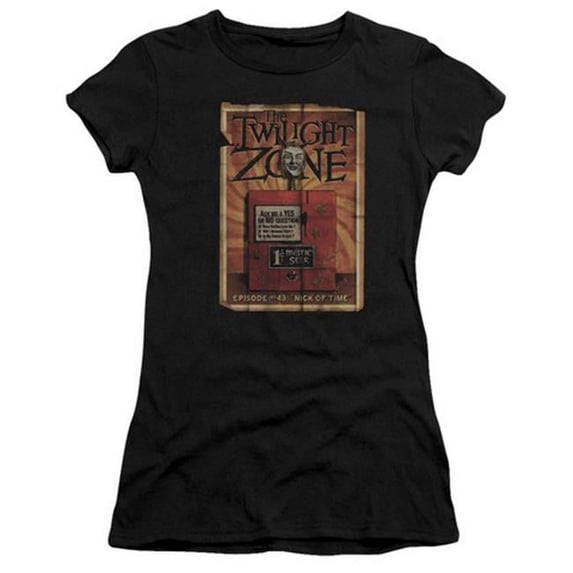 Trevco Twilight Zone-Seer - Short Sleeve Junior Sheer Tee - Black- Large