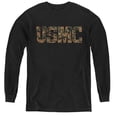 thumbnail image 1 of Trevco   US Marine Corps & USMC Camo Fill Youth Long Sleeve T-Shirt, Black - Large, 1 of 1