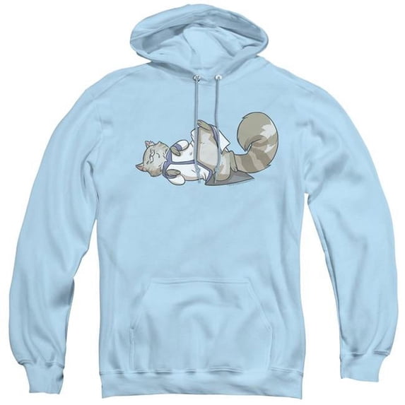 Trevco Valiant Comics & Faith Cat Cosplay Adult Pull Over Hoodie, Light Blue - 2X