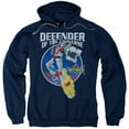 thumbnail image 1 of Trevco DRM217-AFTH-1 Voltron & Defender Adult Pull-Over Hoodie, Navy - Small, 1 of 2