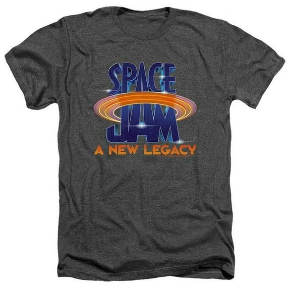 Trevco WBM1595-HA-6 Space Jam 2 & Space Jam 2 Logo-Adult Heather T-Shirt, Charcoal - 3X