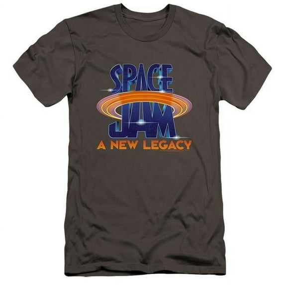 Trevco WBM1595-PSF-3 Space Jam 2 & Space Jam 2 Logo-HBO Short Sleeve Adult 30-1 T-Shirt, Charcoal - Large
